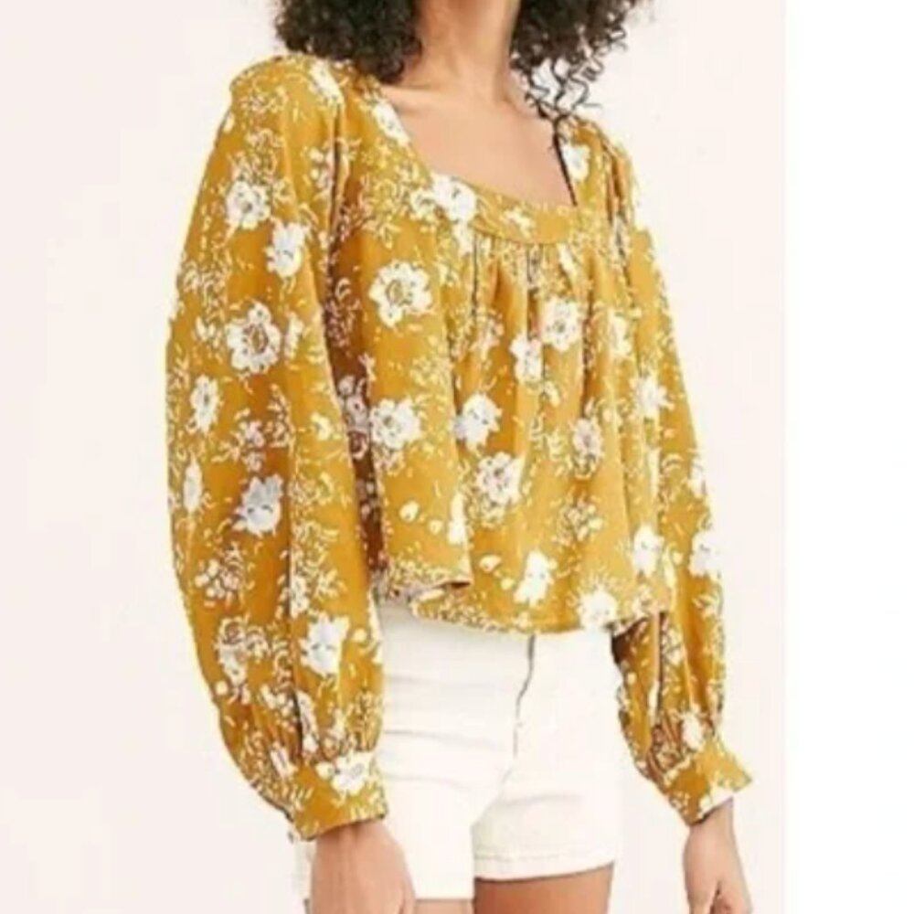 Free People Floral Boho Blouse
